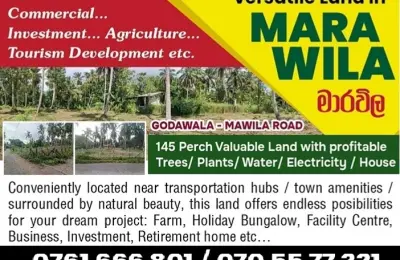 Land for sale in Marawila